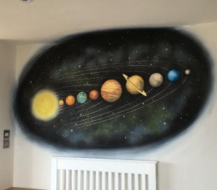 planets mural