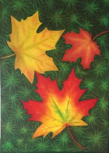 Autumn leaves painting