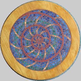 fossil Lazy Susan mosaic